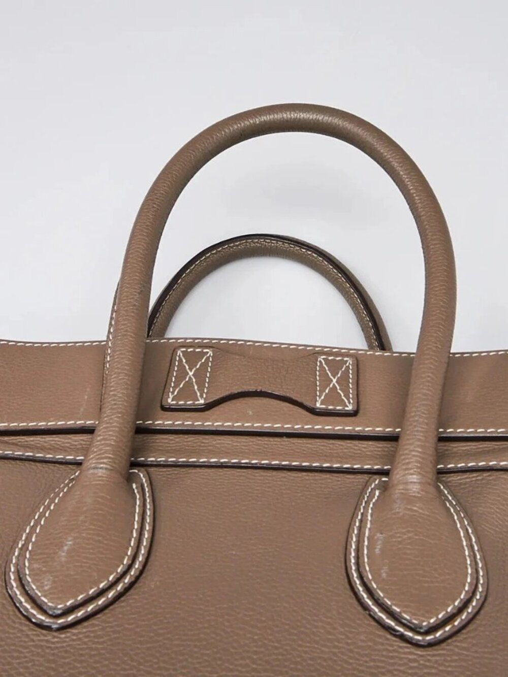 Celine Souris Drummed Calfskin Leather Mini Luggage Tote Bag - Picture 9 of 12